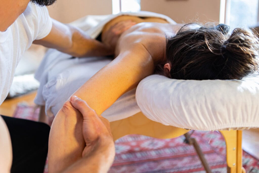 releive back tension with massage therapy for stress relief and muscle tension at Harmonic bodywork
